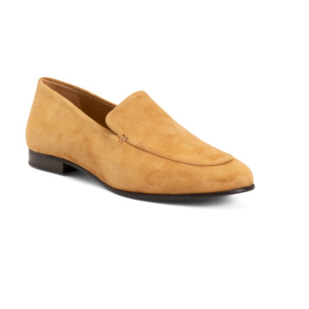 JACK ERWIN NEW Women’s Suede Loafers 9.5 Camel Luxe